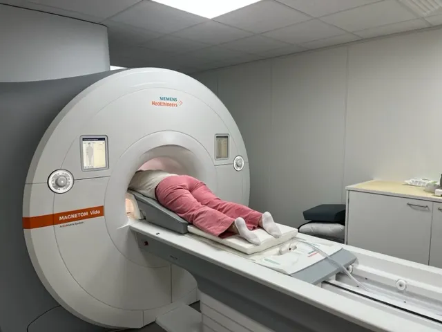 Women having an MRI breast examination